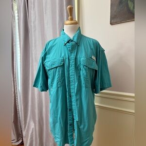 Magellan Outdoors Teal Button-Up Shirt
